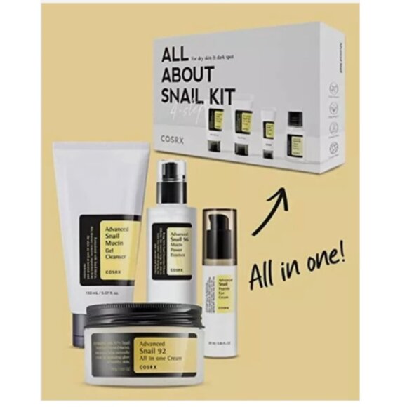 COSRX All about Snail Korean Skincare | TSA Approved Travel Size, Gift Set - Picture 1 of 8
